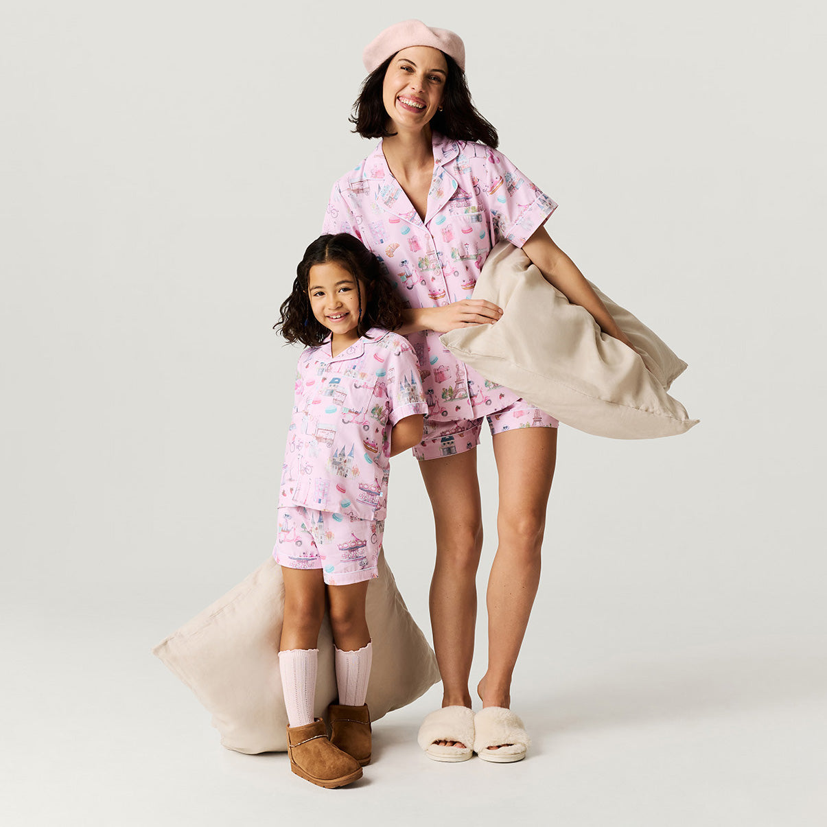 Posh Paris Twill Pajama Short Set