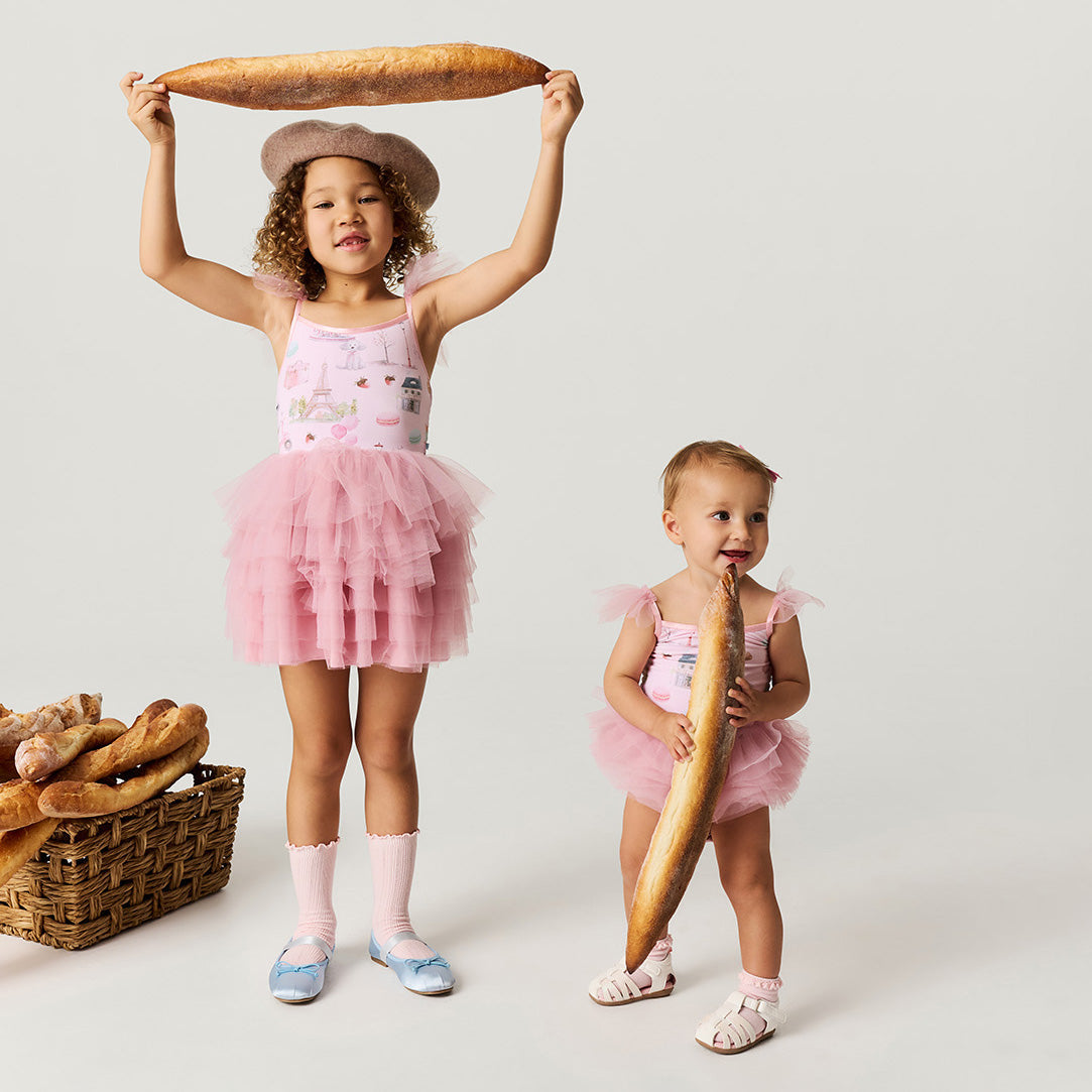 Posh Paris Tulle Smocked Dress