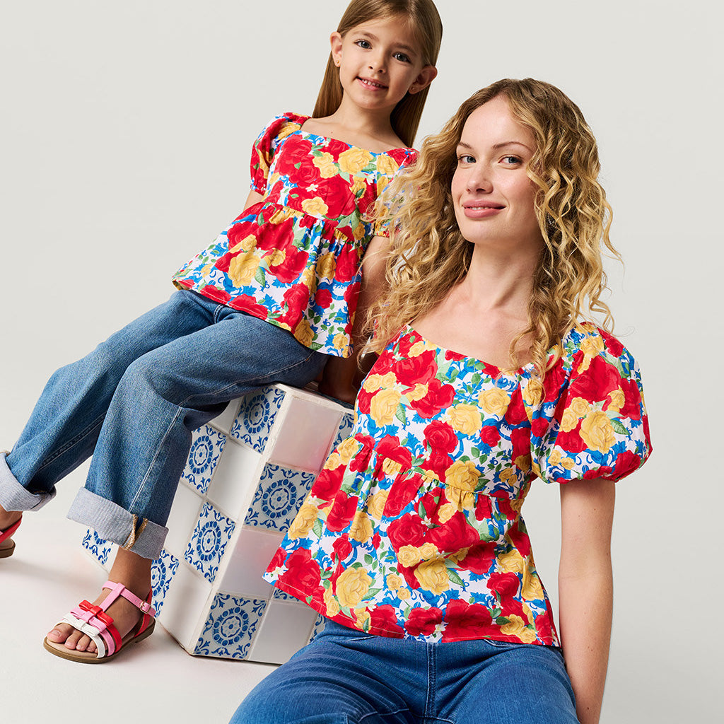 Valentina Women's Bamboo Challis Babydoll Top