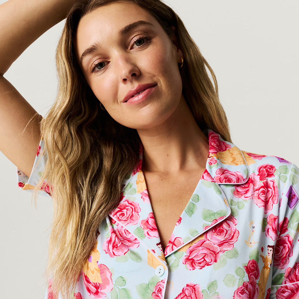 Disney Princess Belle Women's Luxe Pajama Short Set