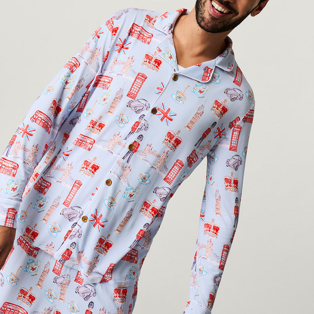 Posh London Men's Luxe Pajama Pant Set