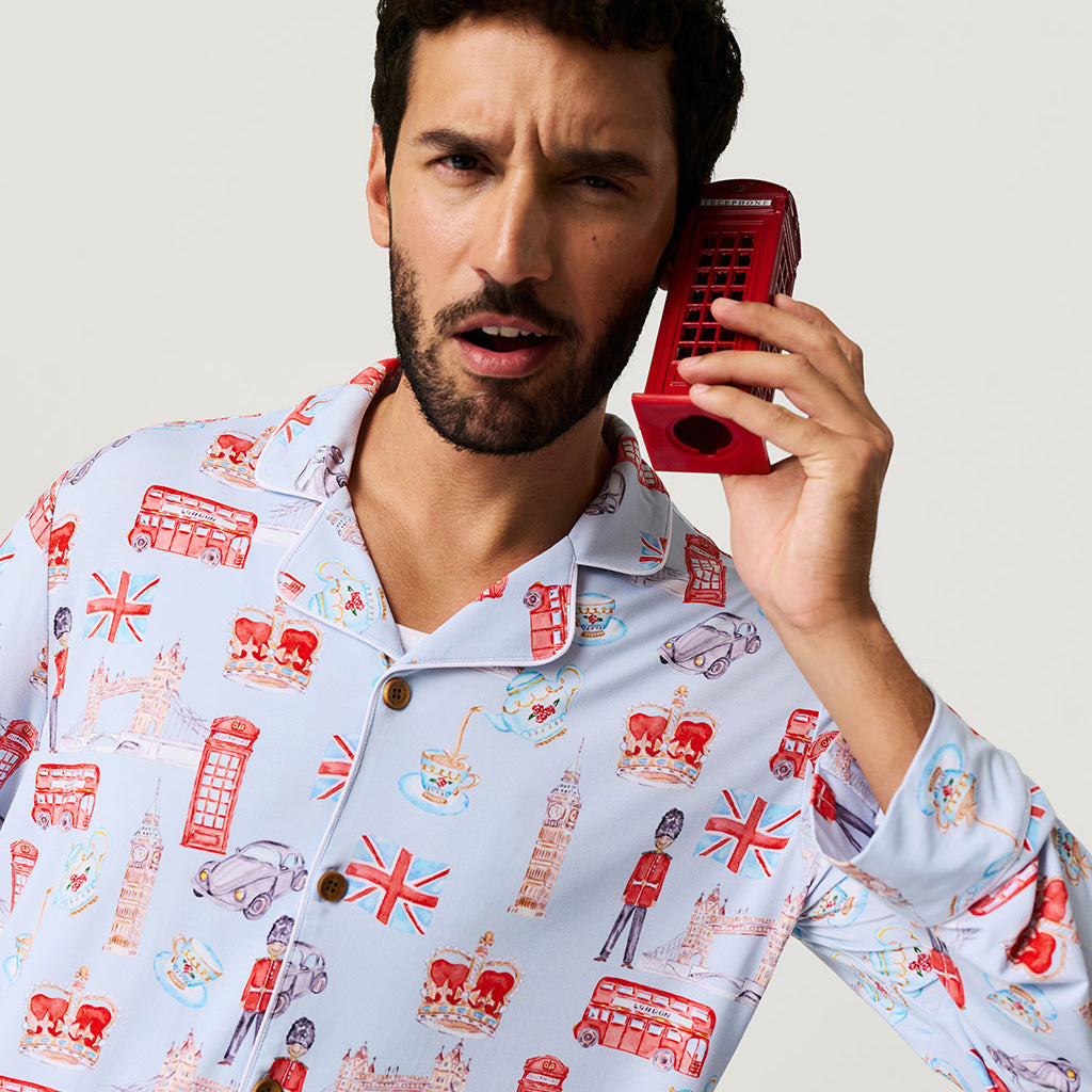 Posh London Men's Luxe Pajama Pant Set