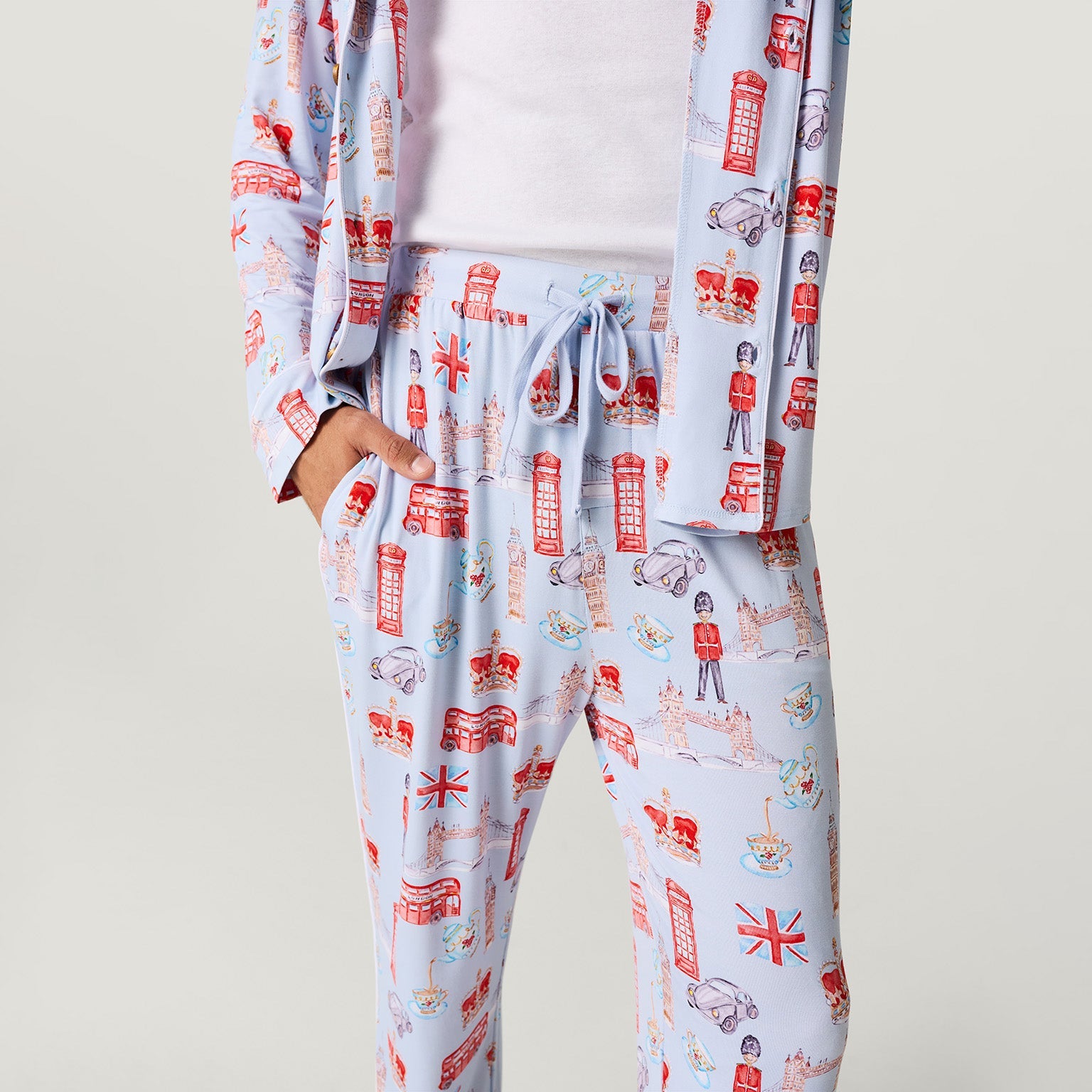 Posh London Men's Luxe Pajama Pant Set