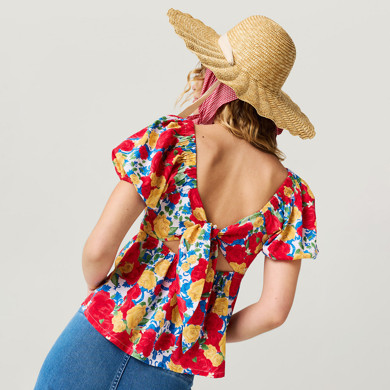 Valentina Women's Bamboo Challis Babydoll Top