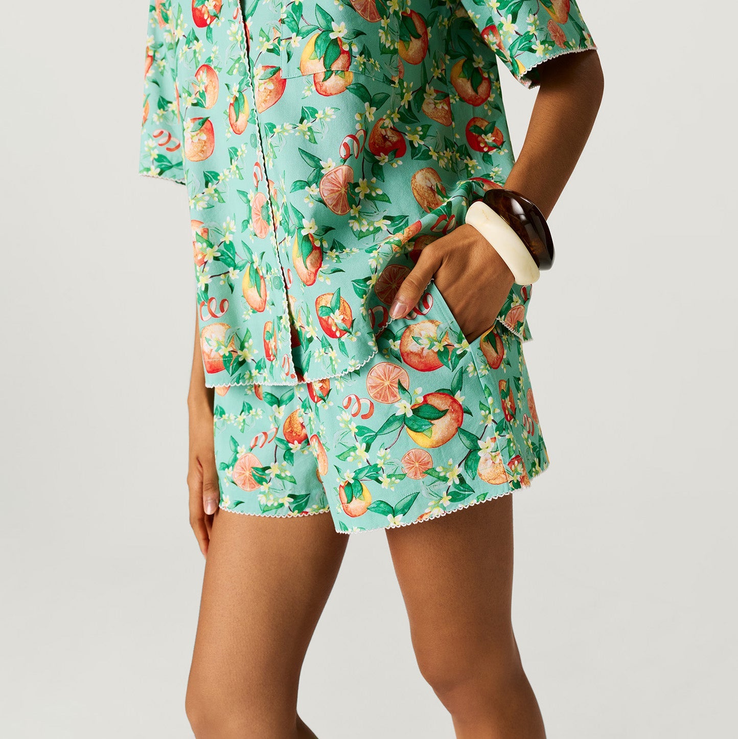 Arancia Women's Bamboo Challis Short Set