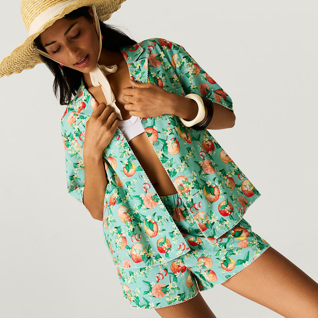 Arancia Women's Bamboo Challis Short Set