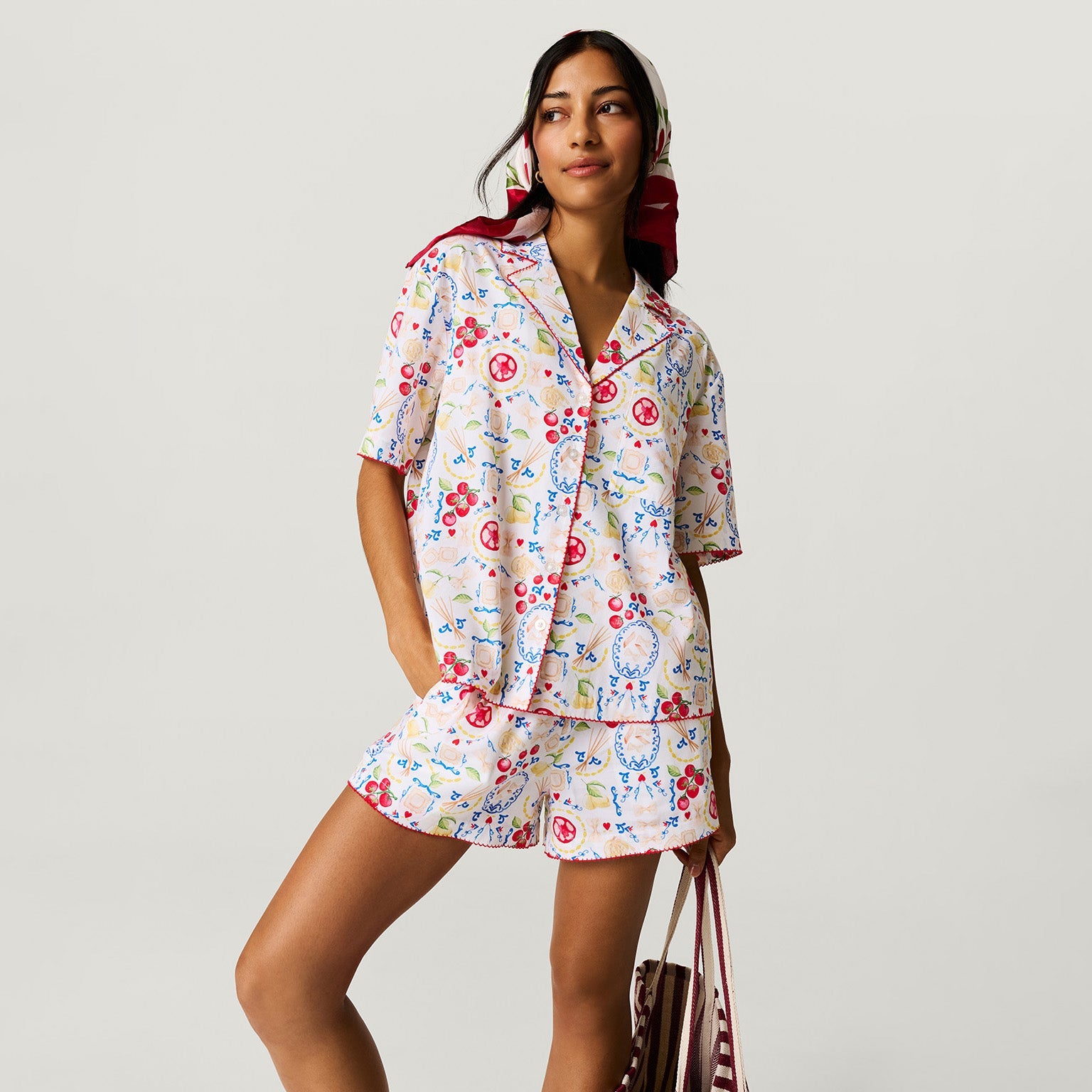 Mangia Women's Bamboo Challis Short Set