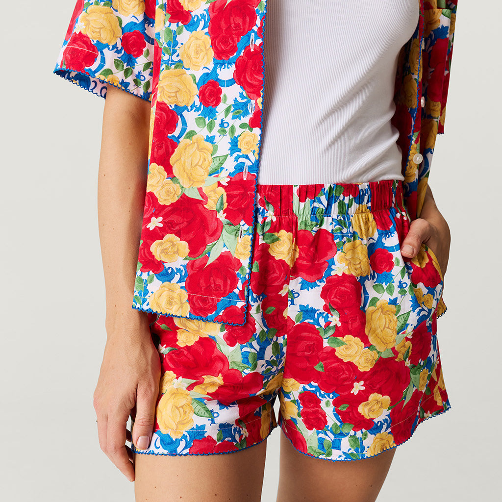 Valentina Women's Bamboo Challis Short Set