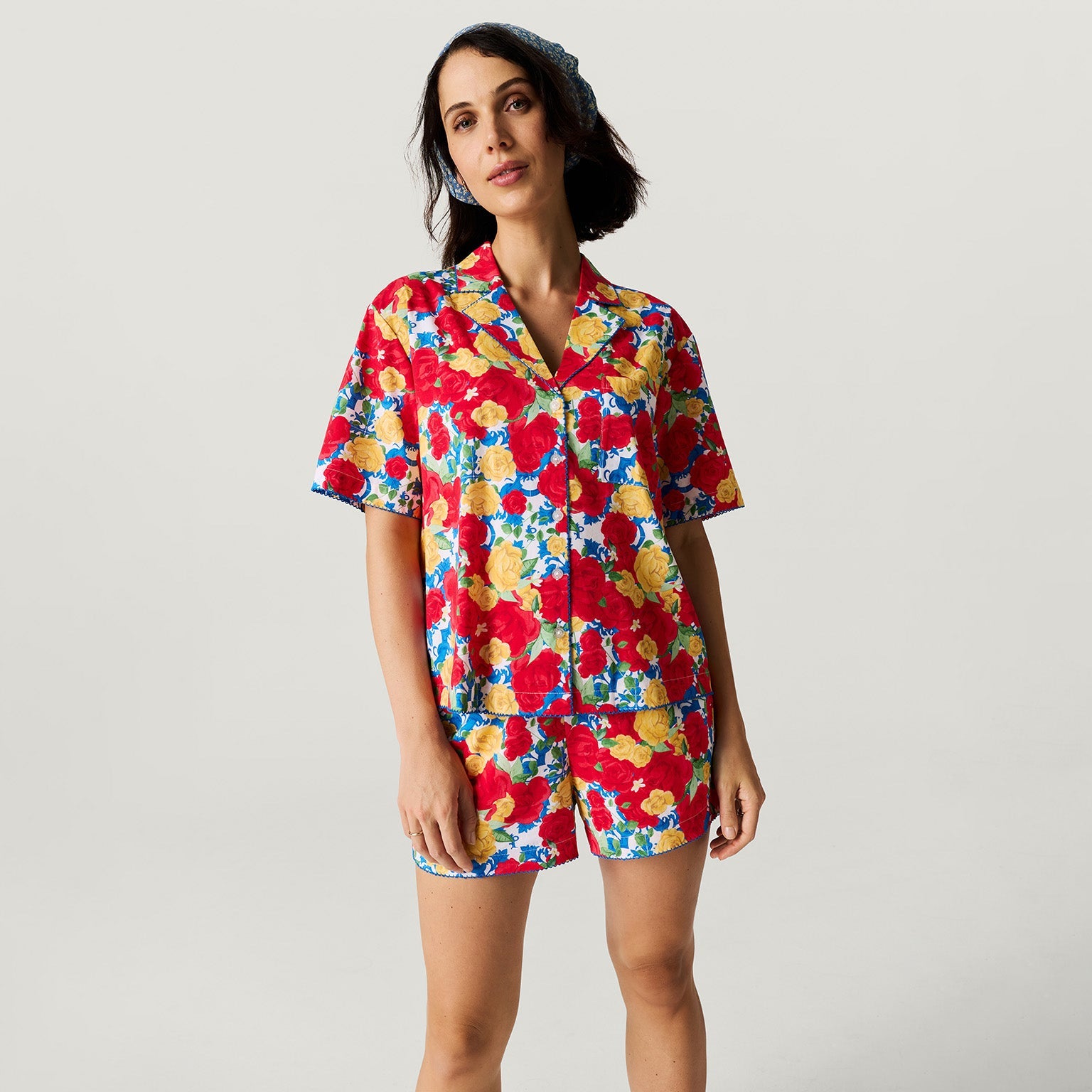 Valentina Women's Bamboo Challis Short Set