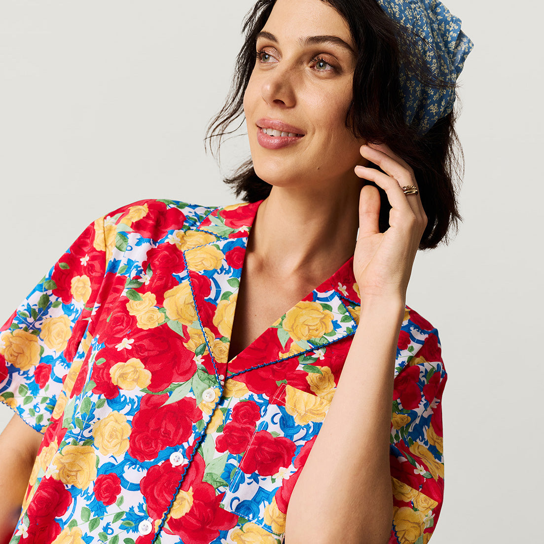 Valentina Women's Bamboo Challis Short Set