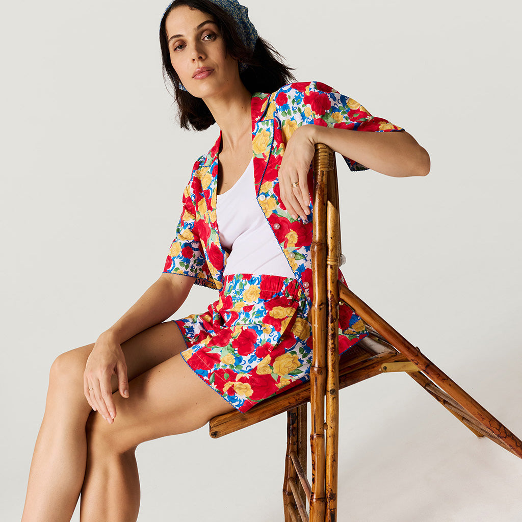 Valentina Women's Bamboo Challis Short Set