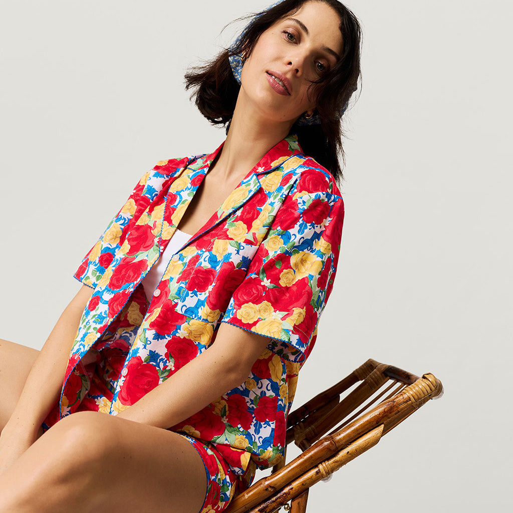 Valentina Women's Bamboo Challis Short Set