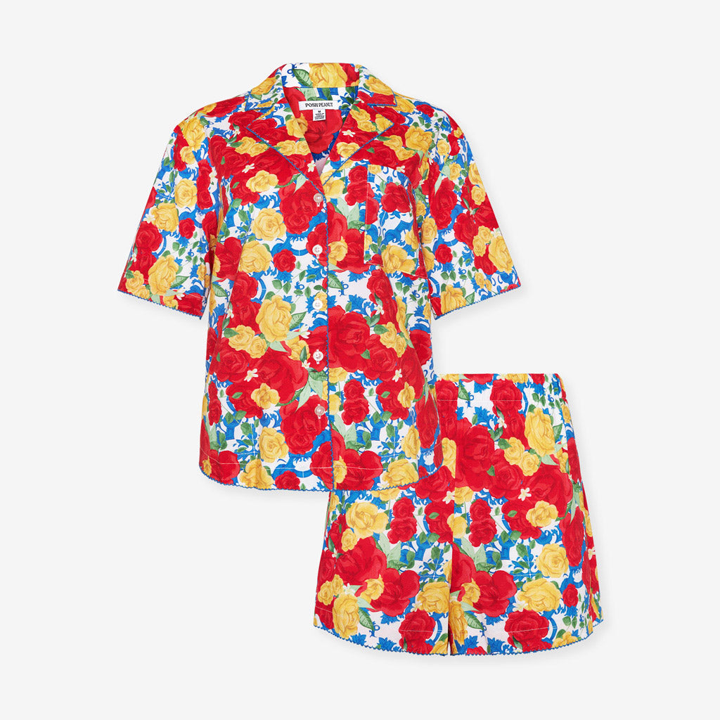 Valentina Women's Bamboo Challis Short Set