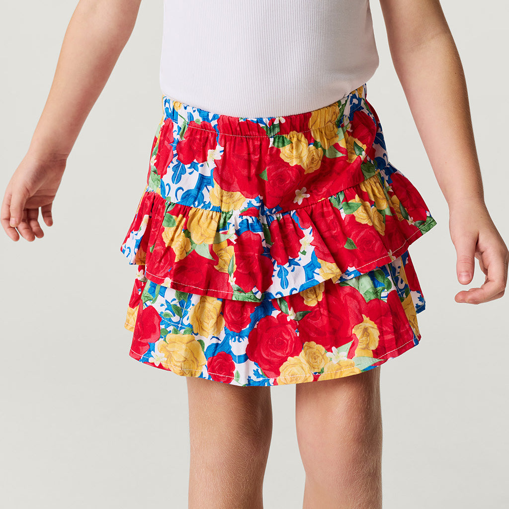 Valentina Bamboo Challis Tiered Ruffled Skirt