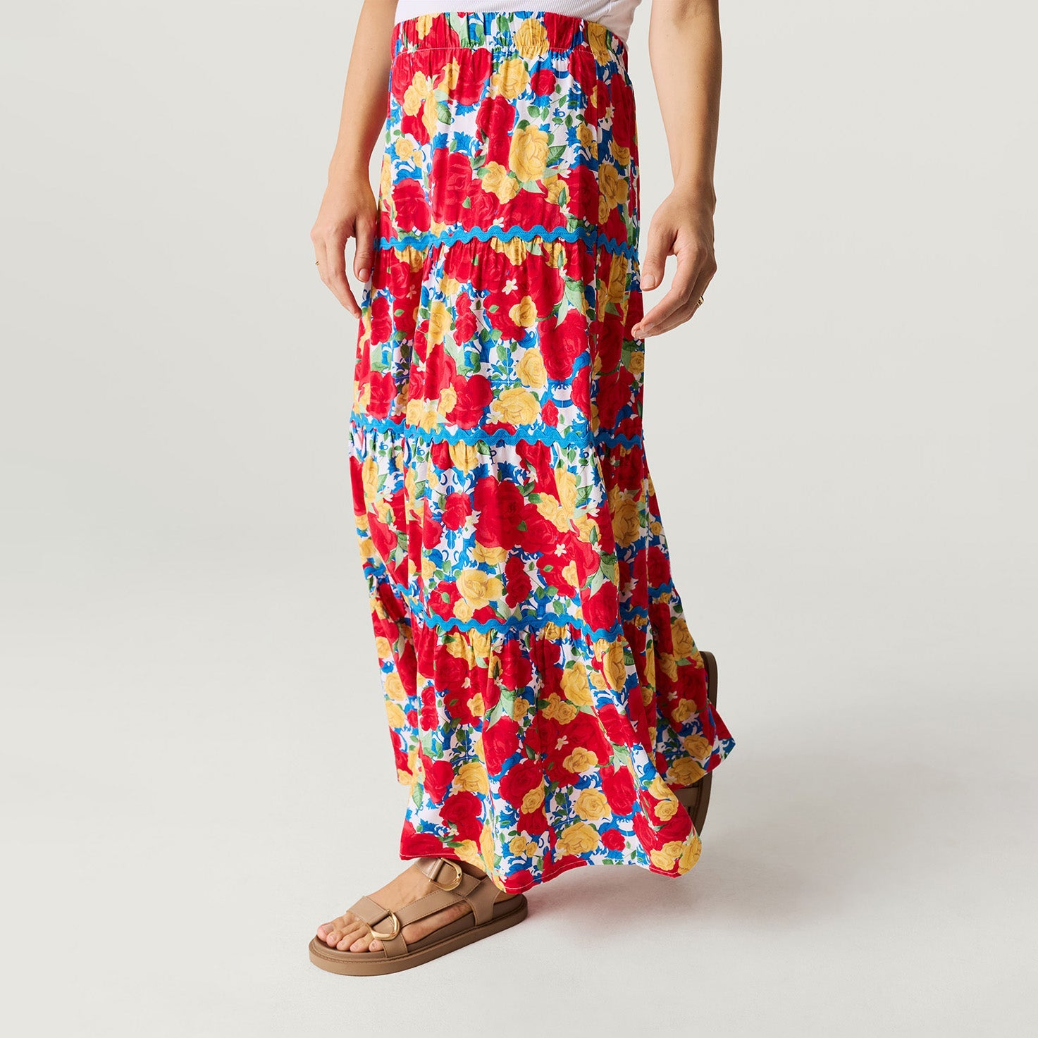 Valentina Women's Bamboo Challis Maxi Skirt