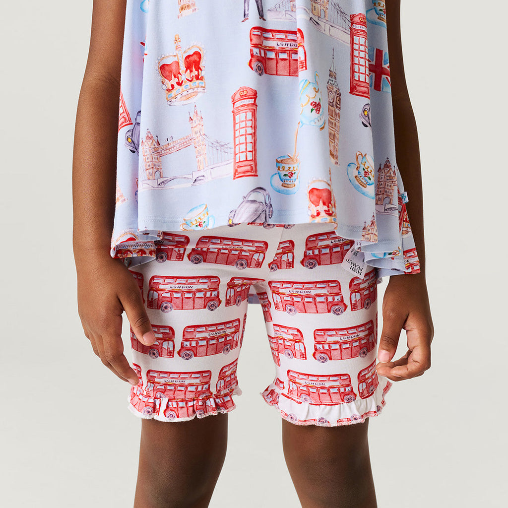 Posh London Top Ruffled Short Set