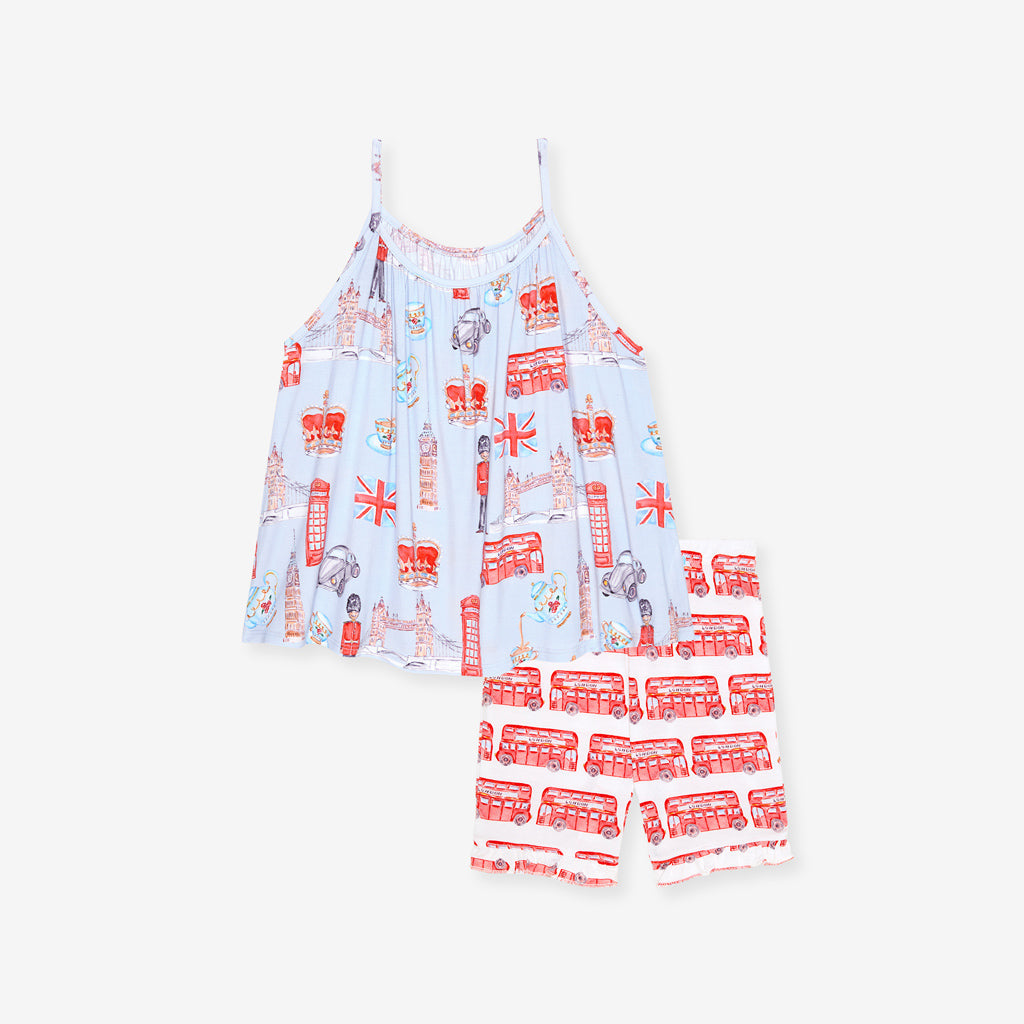 Posh London Top Ruffled Short Set