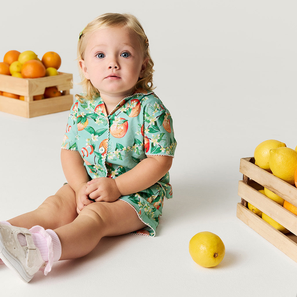 Arancia Bamboo Challis Top Short Set