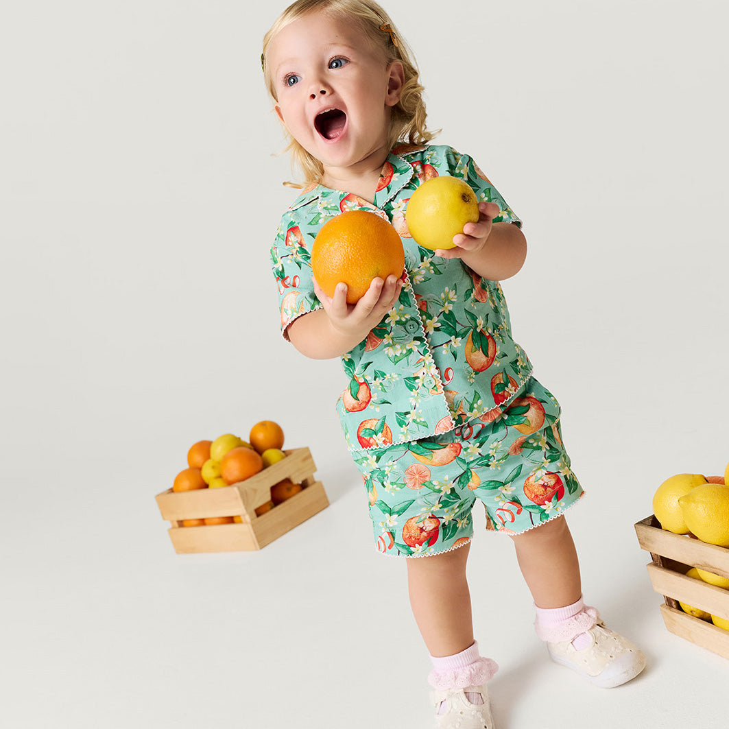 Arancia Bamboo Challis Top Short Set