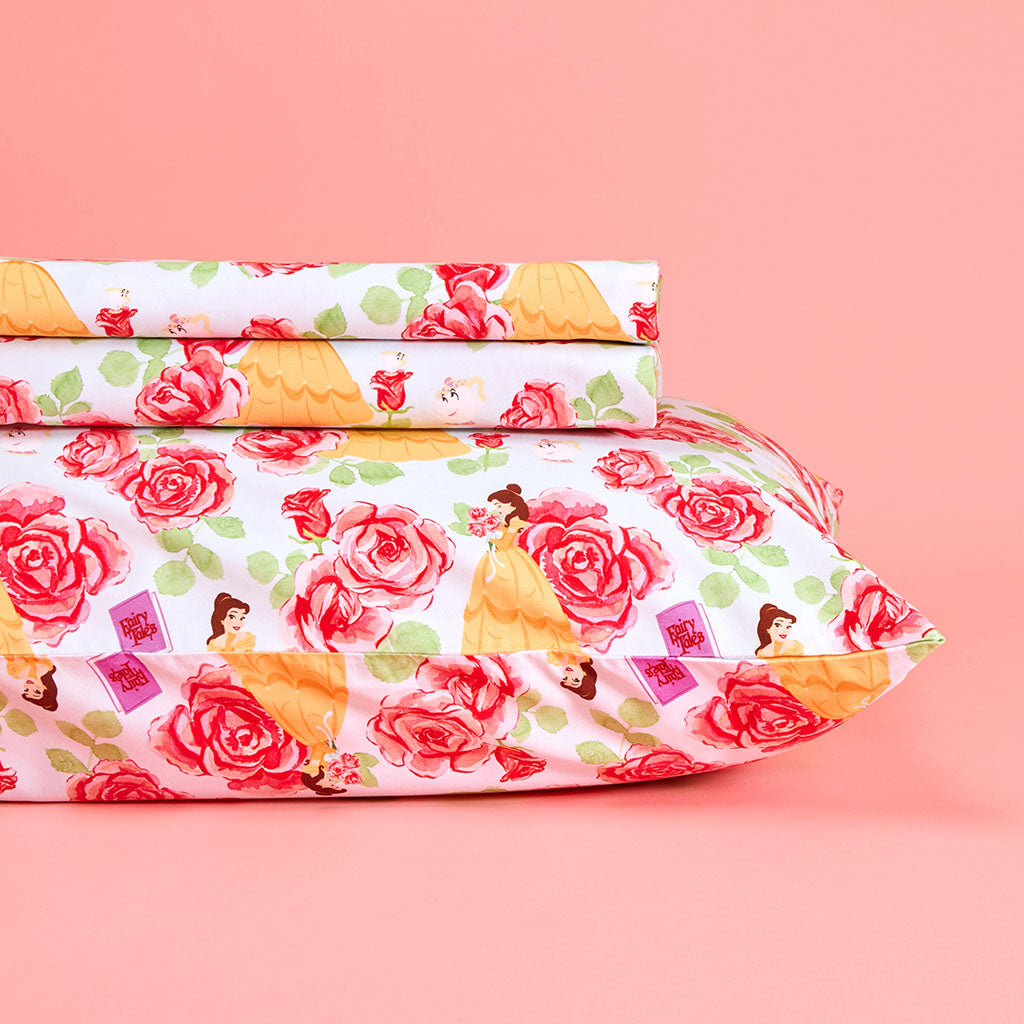 Disney Princess Belle Sheet Pillow Cover Set