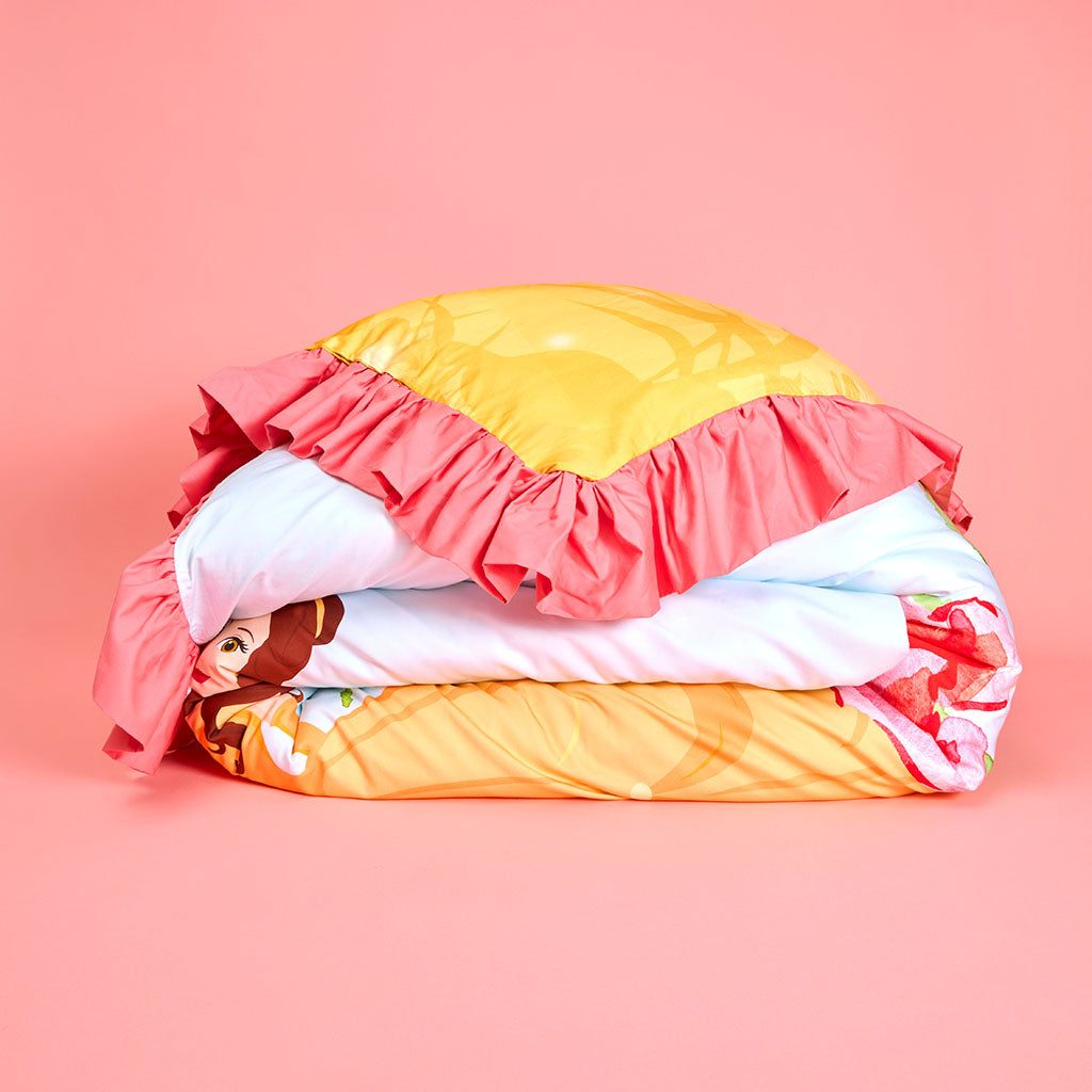 Disney Princess Belle Reversible Ruffled Duvet Cover
