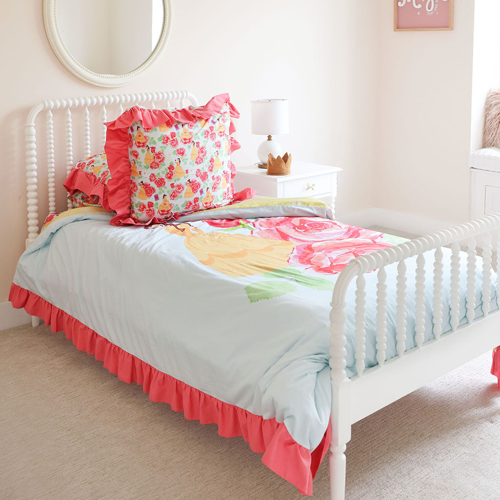 Disney Princess Belle Reversible Ruffled Duvet Cover