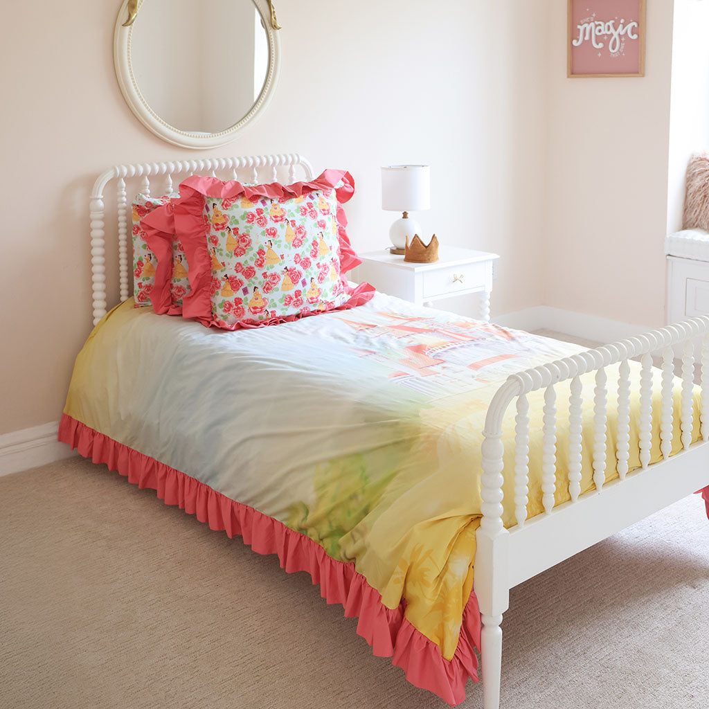 Disney Princess Belle Reversible Ruffled Duvet Cover