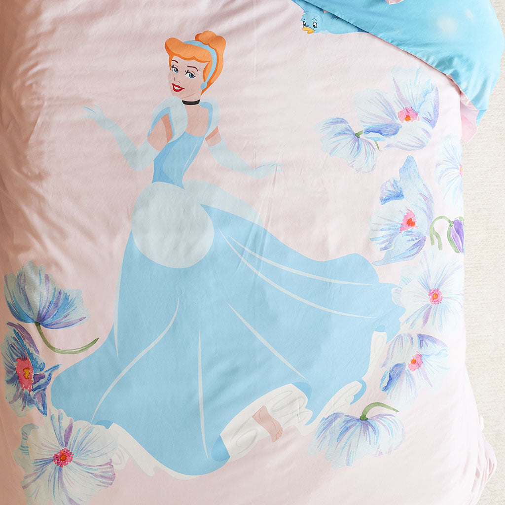 Disney Princess Cinderella Reversible Ruffled Duvet Cover