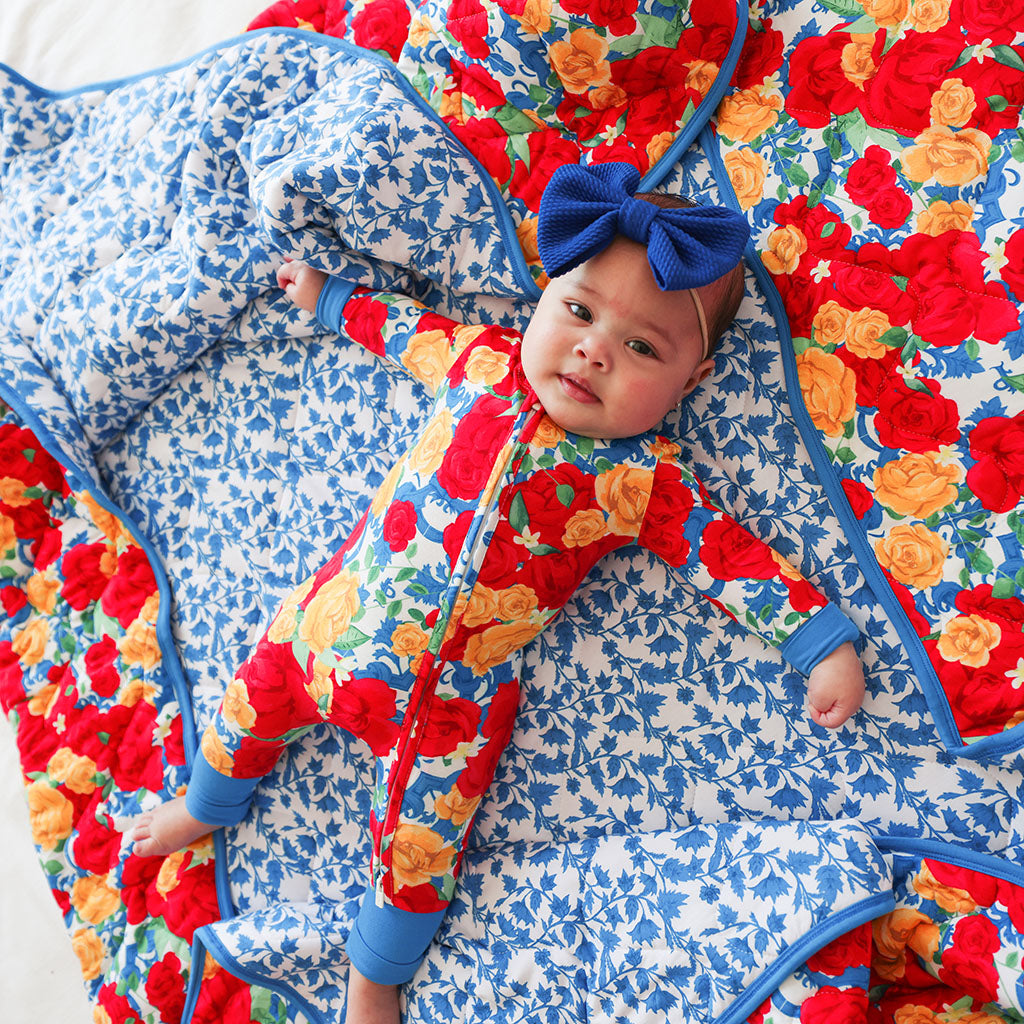 Valentina & Brigette Reversible Quilted Patoo? Blanket