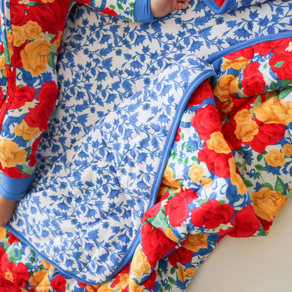 Valentina & Brigette Reversible Quilted Patoo? Blanket