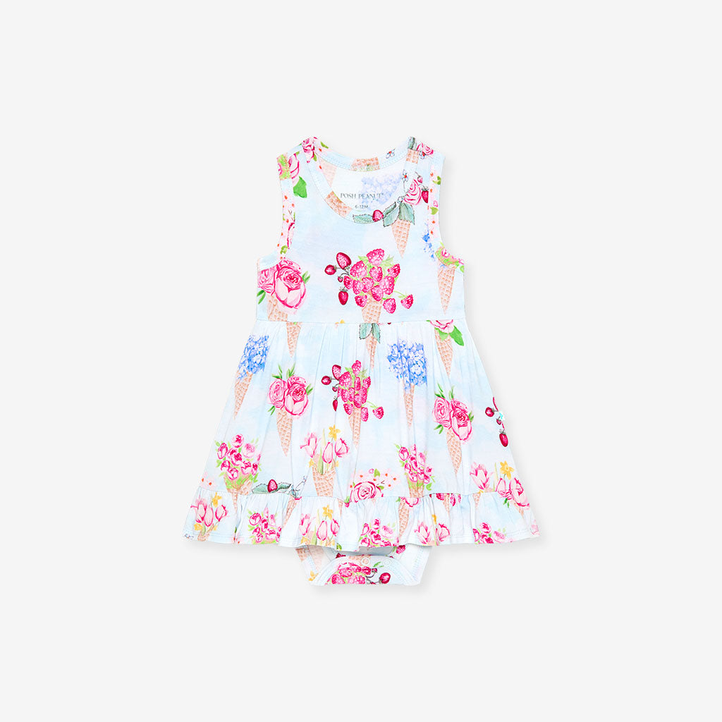 Isolde Racerback Ruffled Bodysuit Dress