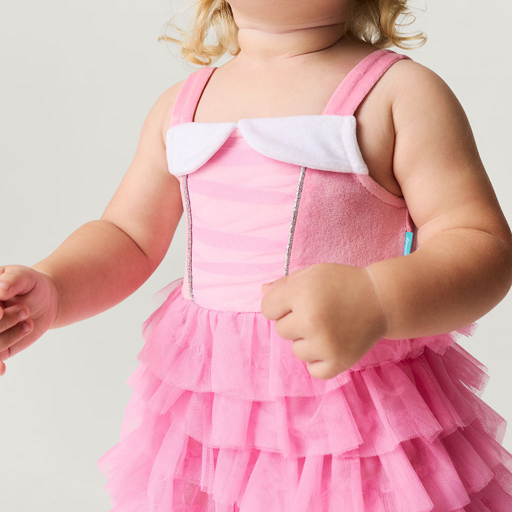 Disney Sleeping Beauty Aurora Velour Bodysuit Dress