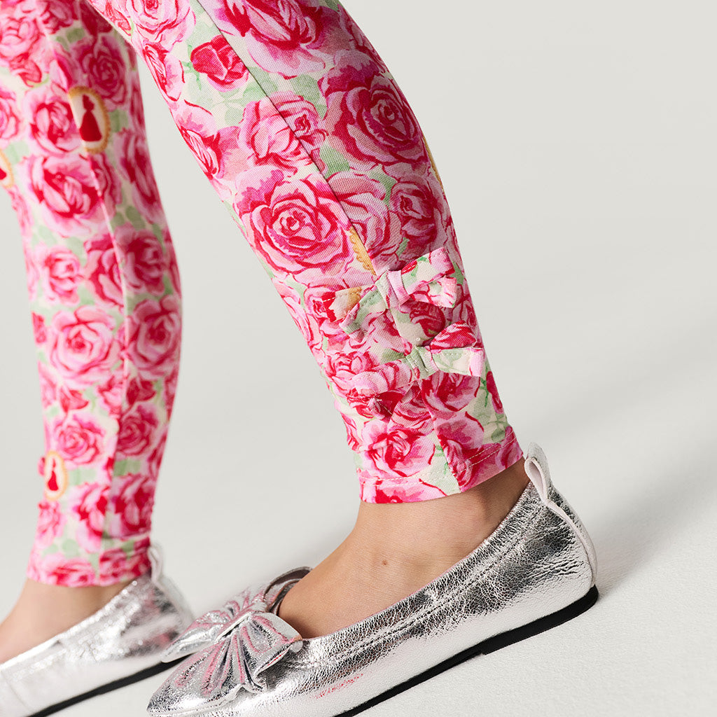 Disney Belle Roses Bow Leggings