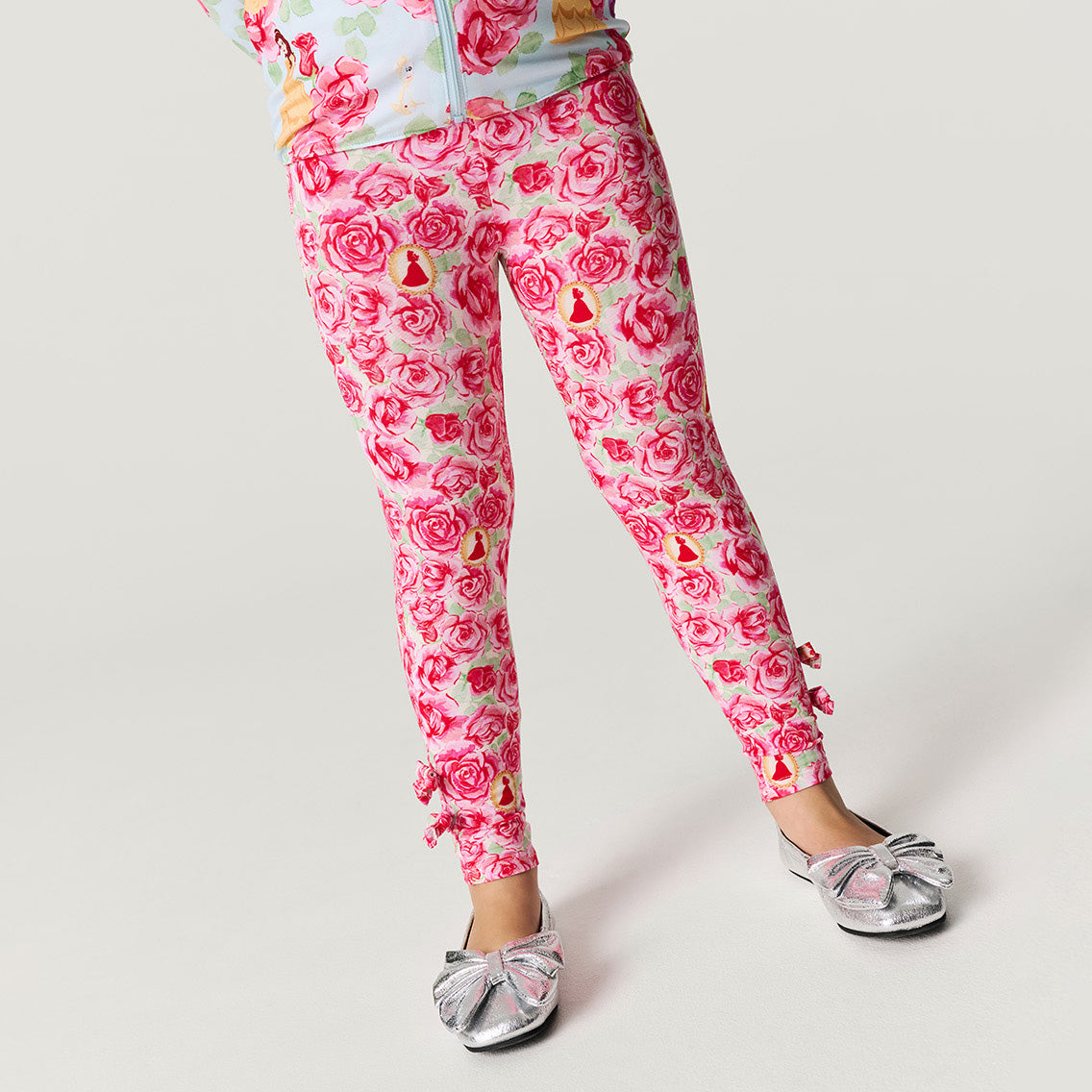 Disney Belle Roses Bow Leggings