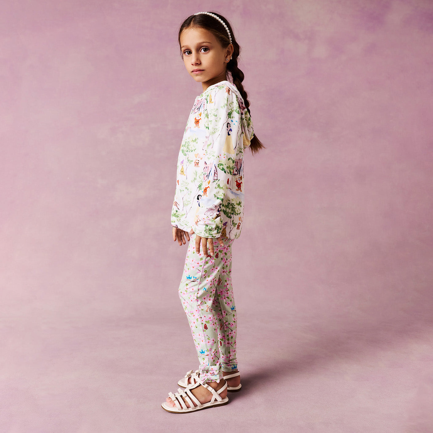 Disney Snow White Blossoms Bow Leggings