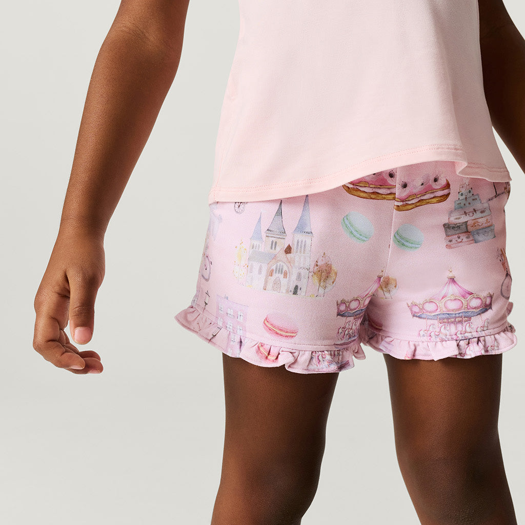 Posh Paris French Terry Ruffled Shorts