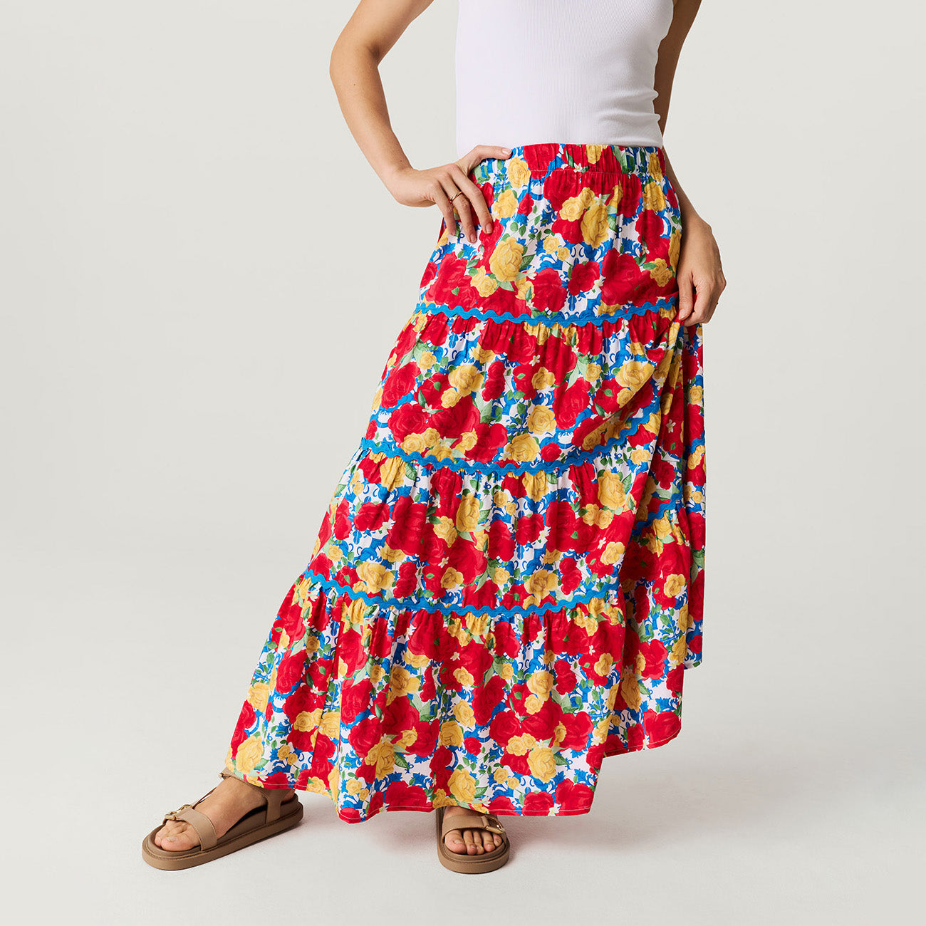 Valentina Women's Bamboo Challis Maxi Skirt