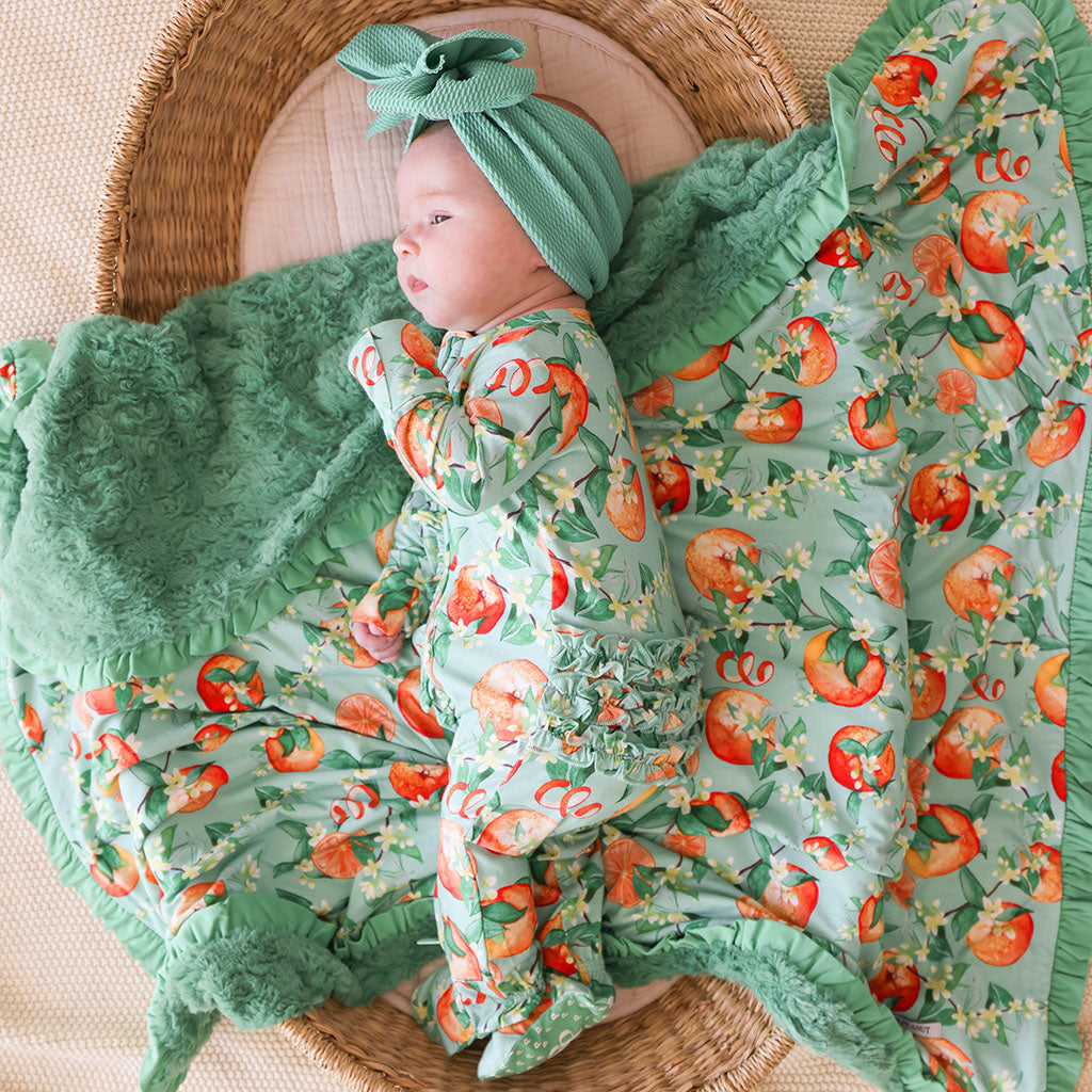 Arancia Minky Ruffled Luxette Patoo? Blanket