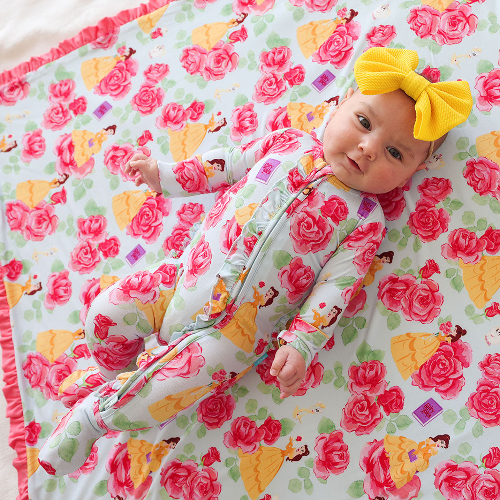 Disney Princess Belle Footie Ruffled Zippered One Piece