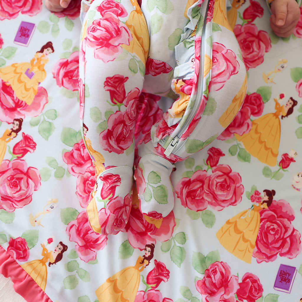 Disney Princess Belle Footie Ruffled Zippered One Piece