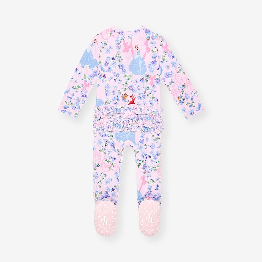 Disney Princess Cinderella Footie Ruffled Zippered One Piece