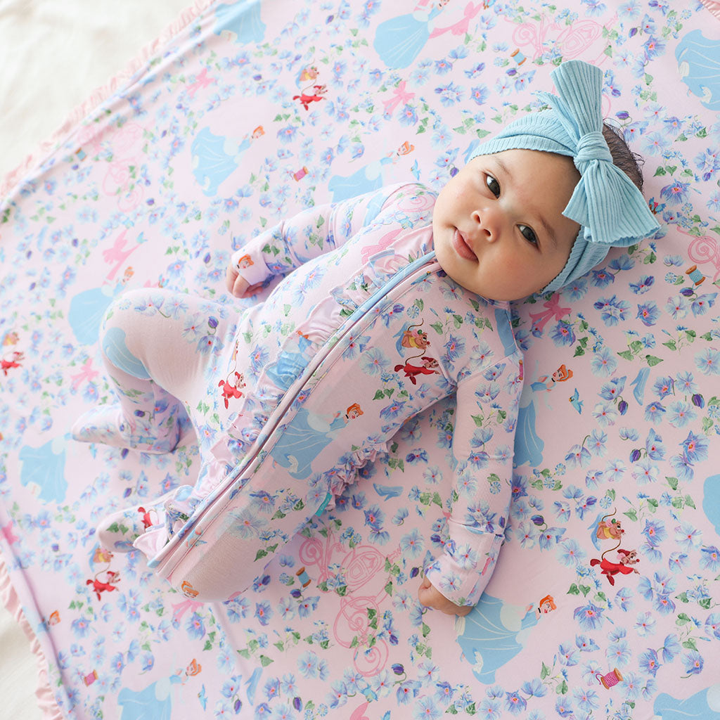 Disney Princess Cinderella Footie Ruffled Zippered One Piece