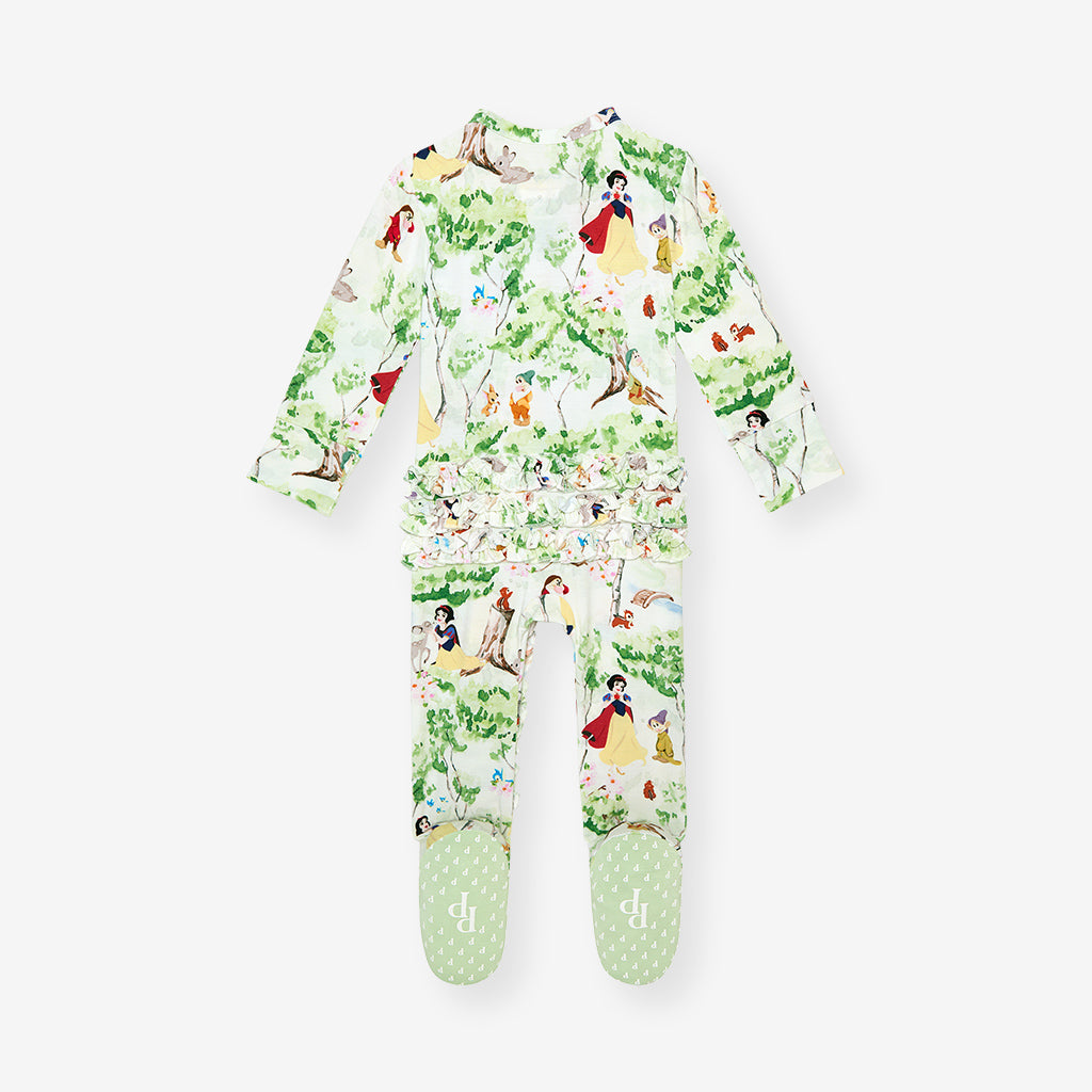 Disney Princess Snow White Footie Ruffled Zippered One Piece