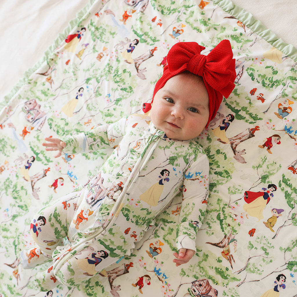 Disney Princess Snow White Footie Ruffled Zippered One Piece