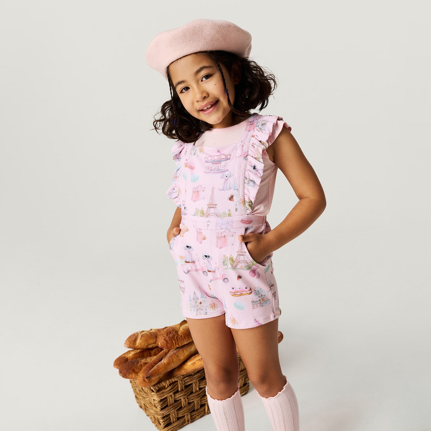 Posh Paris French Terry Short Overalls