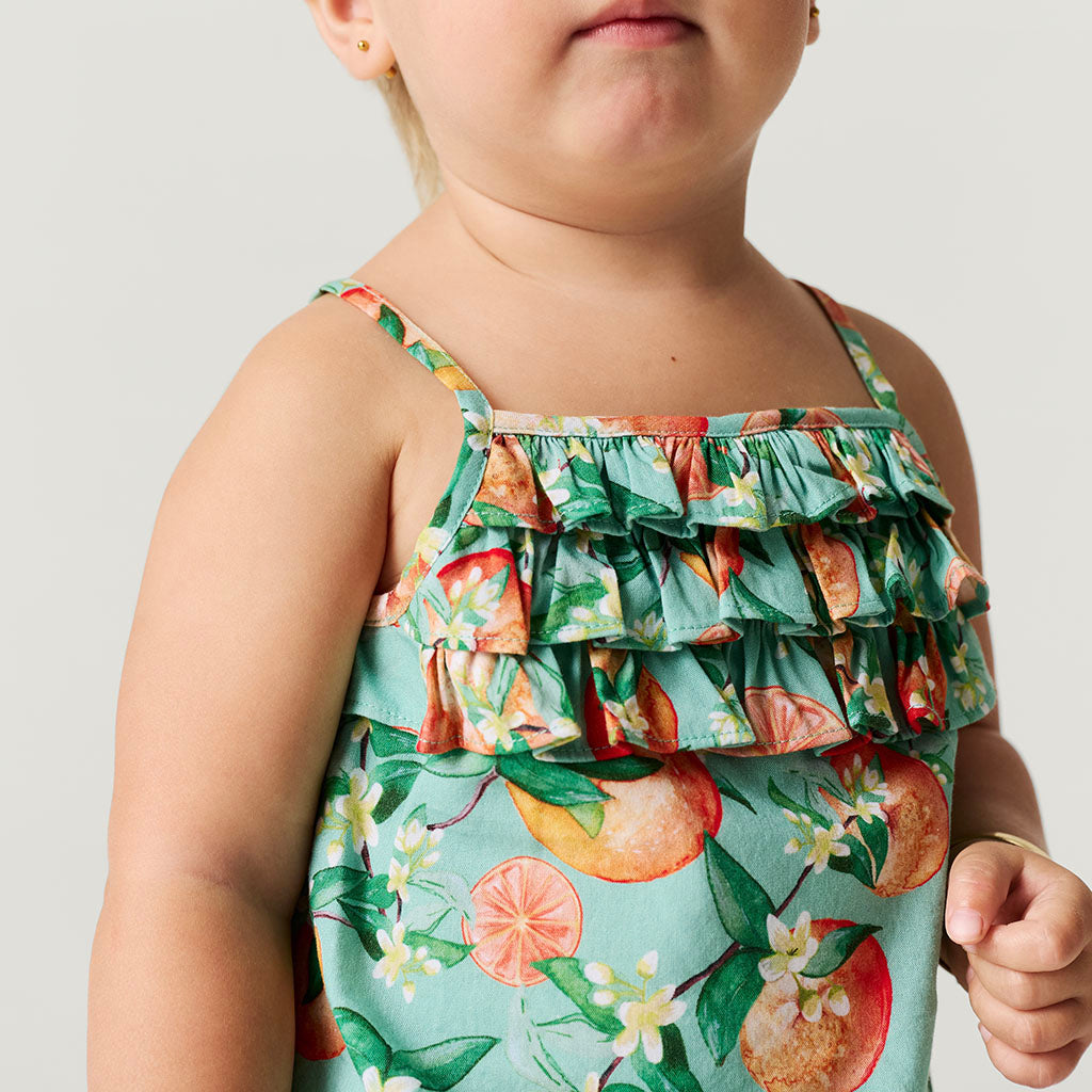 Arancia Bamboo Challis Bubble Romper