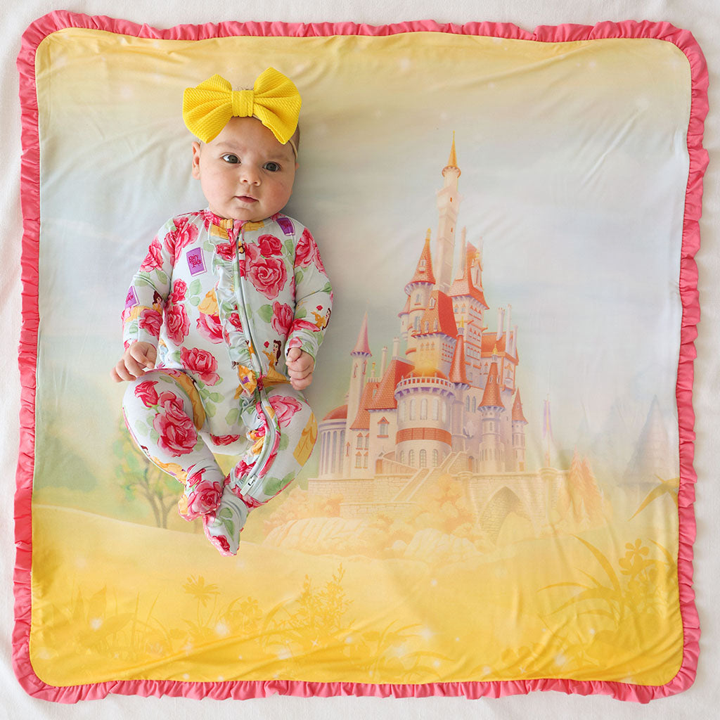Disney Princess Belle Ruffled Luxette Patoo? Blanket