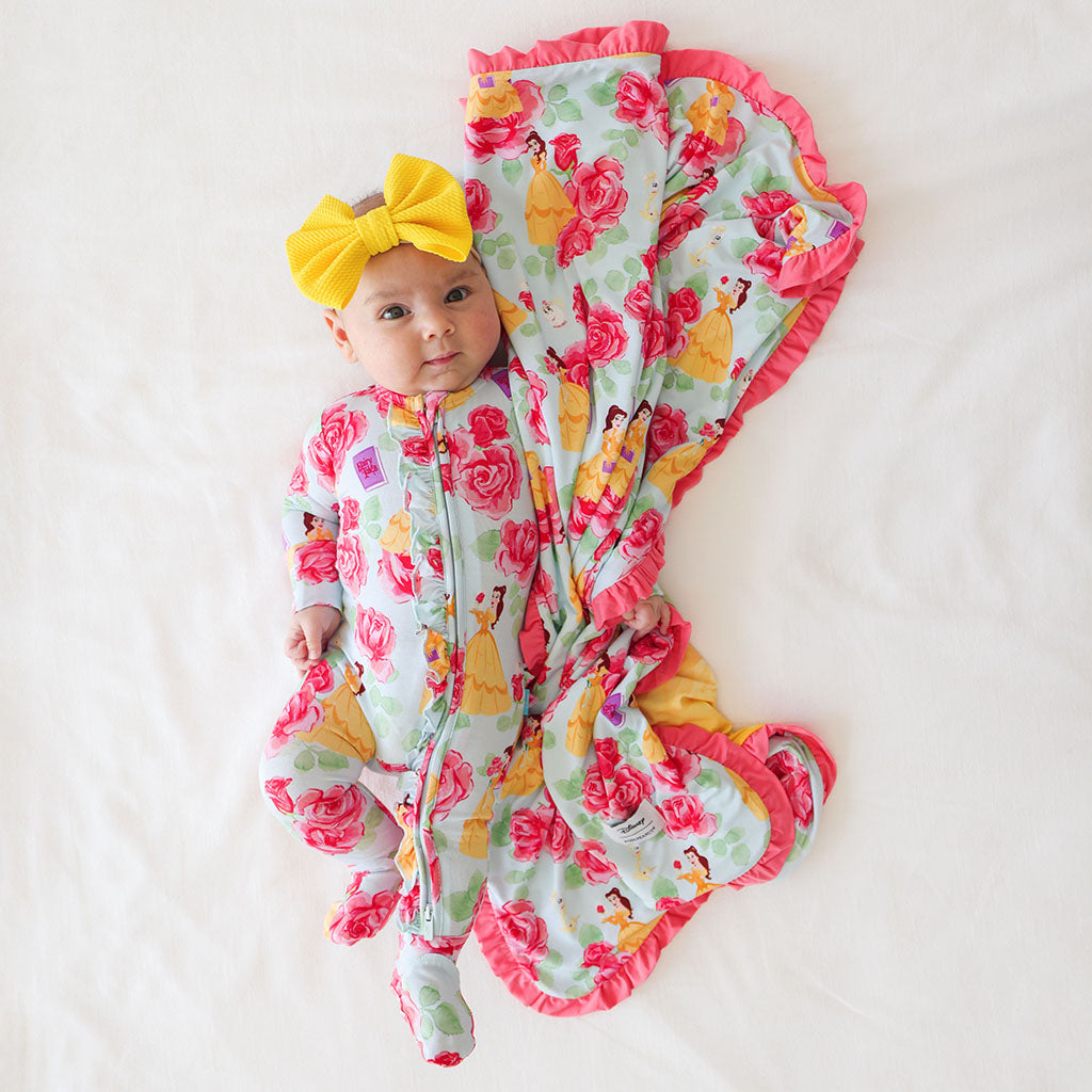 Disney Princess Belle Ruffled Luxette Patoo? Blanket