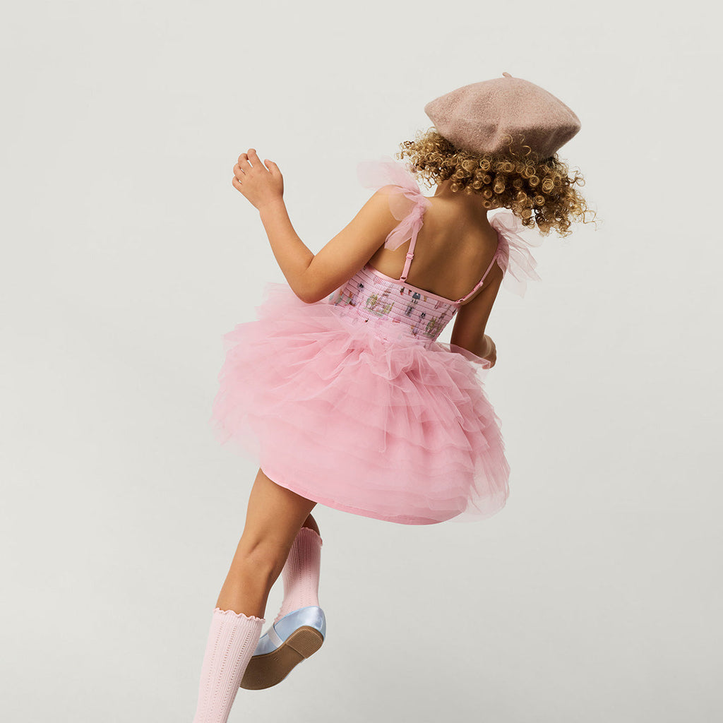 Posh Paris Tulle Smocked Dress