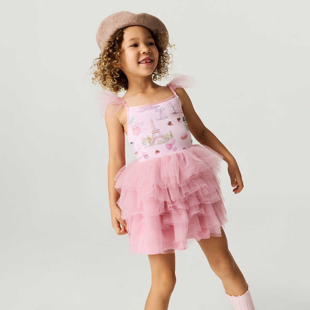 Posh Paris Tulle Smocked Dress